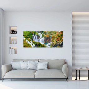 Obraz - Národný park Plitvické jazerá (120x50 cm)