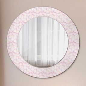 Okrúhle ozdobné zrkadlo Okvetné lístky kvetov fi 50 cm