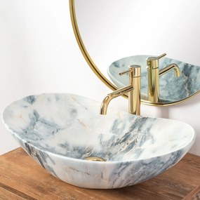 Rea Royal 60 umývadlo, 60 x 36 cm, napodobenina kameňa Granit mat, REA-U8742