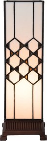 Stolná lampa Tiffany Roof - 12*12*36 cm E14 / max. 25 Watt