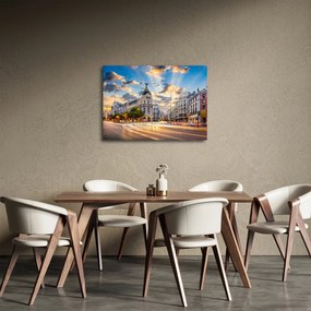 Obraz - Calle Gran Vía, Madrid, Španielsko (70x50 cm)