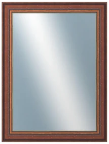 DANTIK - Zrkadlo v rámu, rozmer s rámom 60x80 cm z lišty ANGLIE hnedá Au Linka (612)