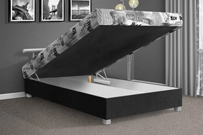 Posteľ Mars 120x200 cm čalúnenie: Krémová / Mega 044 krémová