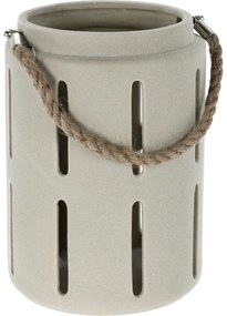 Dekoračný lampáš Danila, sivá, 15 x 21,8 cm, dolomit
