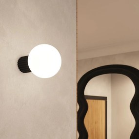 Čierne nástenné svietidlo ø 12 cm Orbital – Sollux
