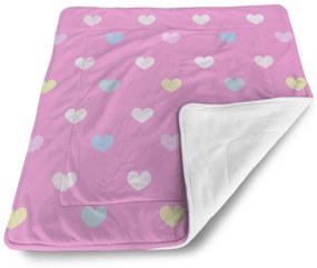 Sablio Deka pre bábätko Srdce na ružovej - 90x120 cm