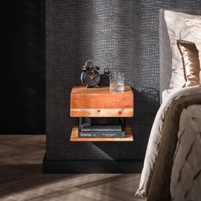 Nočný stolík 22-97 Shelve Drevo Acacia - Komfort-nábytok