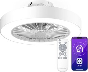 Klarstein ZenBreeze inteligentný stropný ventilátor so svetlom | 48 cm | 16 W | Tichý | LED | Akryl