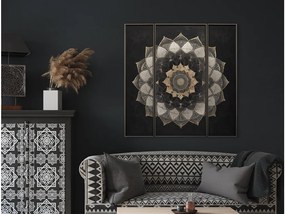 drevko |  Trojdielna mandala Energia stredu  70 x 70 cm