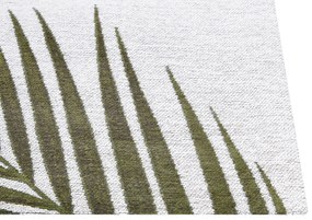 Bavlnený koberec 140 x 200 cm zelená/biela BARZAH Beliani
