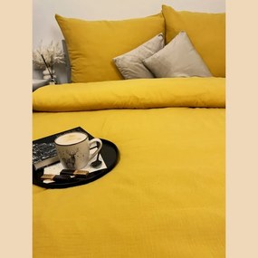 INTERMEDIC SK Posteľná obliečka Mušelín - horčicová 140x200/70x90 cm