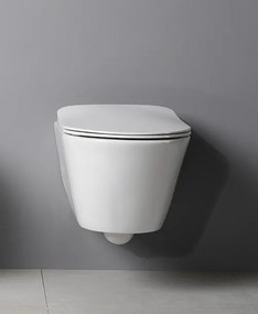 Sapho Sapho, AVVA závesná WC misa, Rimless, 35,5x53cm, biela, 100314