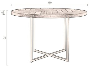 Okrúhly jedálenský stôl s doskou v dubovom dekore ø 120 cm Class – Dutchbone