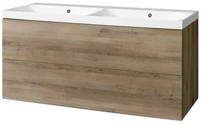 Mereo Mereo, Aira, kúpeľňová skrinka s umývadlom z liateho mramoru 121 cm, MER-CN743M