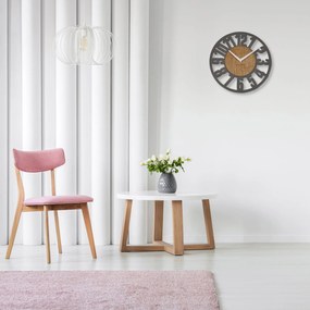 Dekorstudio Moderné drevené hodiny EKO Loft Arabico 30cm - sivá + dub