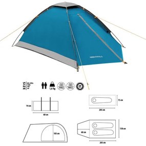 Turistický stan NILS Camp NC6033 Nightfall modrý/svetlo sivý