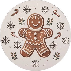 Plastový tanier s perníčkom Gingerbread Magic - Ø 33*1 cm