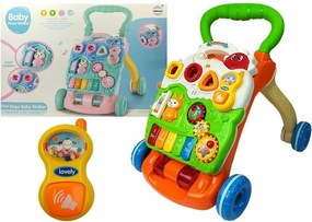 LEAN Toys Vzdelávacie detské chodítko s pianom