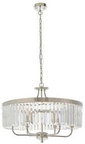 Endon 90263 - Luster na reťazi CHESTERFIELD 6xE14/6W/230V pr. 55 cm lesklý chróm