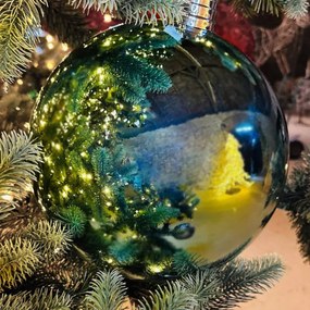 DECOLED Plastová koule, pr. 30 cm, světle modrá, lesklá, UV