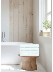 Biele froté bavlnené uteráky v súprave 4 ks 50x100 cm – Good Morning