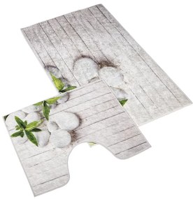 Kúpeľňová sada predložiek 3D Jadran 60x100+60x50cm