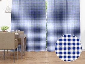 Biante Bavlnený záves Sandra SA-057 Modro-biele kocky 140x150 cm