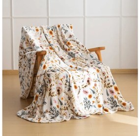 Mikroplyšová baránková deka HERBALIS, krémová Rozmer: 150 x 200 cm