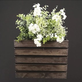 AMADEA Drevený obal na kvetináč tmavý, 32x32x24cm Český výrobok