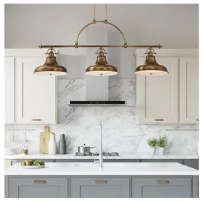 Quoizel QZ-EMERY3P-WS - Luster na reťazi EMERY 3xE27/100W/230V mosadz