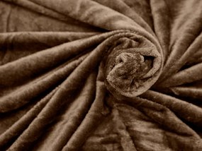 2x Tmavohnedá mikroplyšová deka VIOLET, 150x200 cm