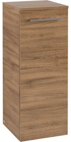 VILLEROY &amp; BOCH Avento závesná bočná skrinka nízka, 1 dvierka, pánty vpravo, 350 x 373 x 890 mm, Oak Kansas, A89501RH