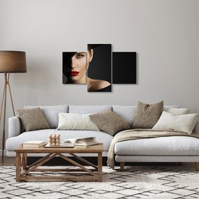 Obraz - Portrét ženy v klobúku (90x60 cm)