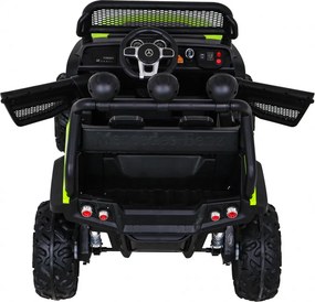 Ramiz Mercedes Benz Unimog elektrické autíčko pre deti zelené + pohon 4x4