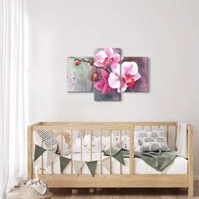 Obraz - Orchidey, aquarel (90x60 cm)