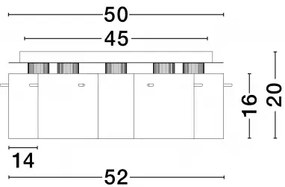 Čierno dizajnové stropné svietidlo Mirbi 5