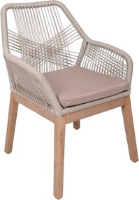 Béžová drevená záhradná stolička Pomona – Garden Pleasure