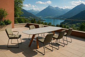 Montana Veneto stolová súprava 1+6 zelená