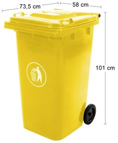 Popolnica Mulltonne 240 L - žltá