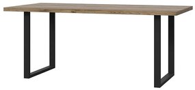 Stôl Haruki Alpský Smrek/čierny/kov