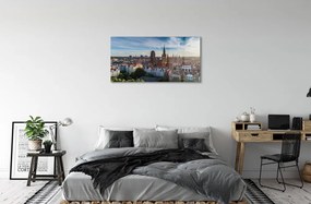 Sklenený obraz Gdańsk Panorama kostol 120x60 cm