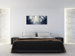 Obraz - Les v hmle (120x50 cm)