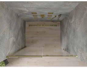 Mexen OMEGA posuvné sprchové dvere do otvoru 100 cm, zlatá-transparentná, 825-100-000-50-00