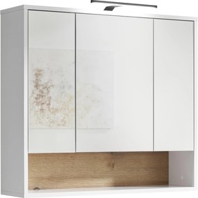 XXXLutz ZRKADLOVÁ SKRINKA, biela, farba duba, 80/72/21 cm Xora - Kúpeľňové skrinky - 001279035302