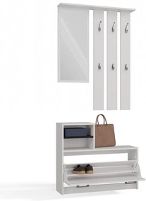 Predsieňová zostava Vayan 1 (biela) (so zrkadlom). Akcia -20%. Vlastná spoľahlivá doprava až k Vám domov. 1132525
