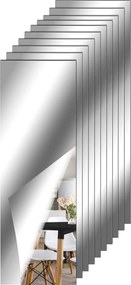 Dekoratívne akrylové zrkadlo OBLONG 20 cm - sada 10 ks