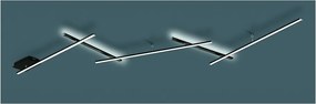 Matne čierne LED stropné svietidlo so stmievačom 50x245 cm Indira – Trio