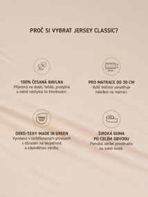 Jersey plachta do postieľky Classic 60 x 120 cm – cappuccino
