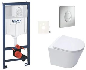 Závesný wc set do ľahkých stien / predstenová montáž SAT Infinitio SIKOGRSIN10SAP00