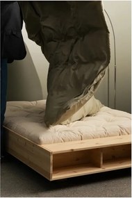 Jednolôžková posteľ z borovicového dreva bez čela s roštom 90x200 cm v prírodnej farbe Merge – Karup